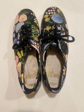 Keds x Rifle Paper Co. Women's Floral Canvas Lace-Up Sneakers - Black Multi